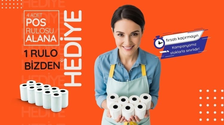 Dorapos’tan POS Rulosu Kampanyası: 4 rulo alana 1 rulo da bizden HEDİYE!