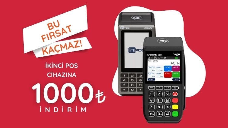 İki adet yazarkasa POS cihazı alımında 1.000 TL indirim fırsatı sizi bekliyor. Kampanya 31 Ağustos 2025’e kadar geçerlidir. 
