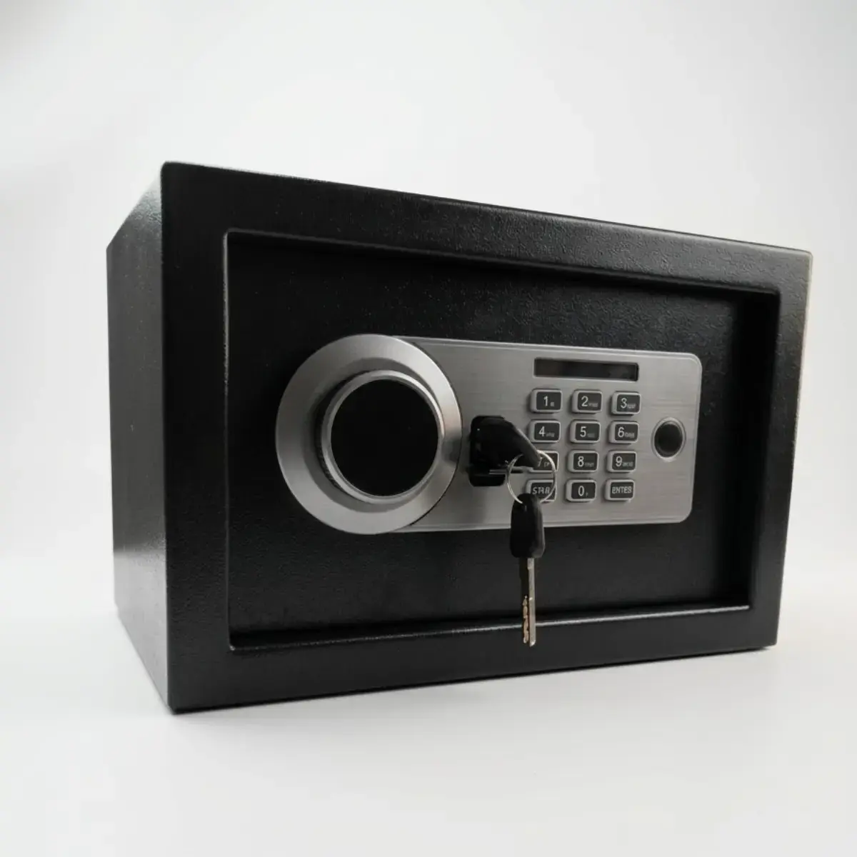 SAFEBOX Çelik Para Kasası Parmak İzli, Şifreli ve Anahtarlı (20x31x20 cm)